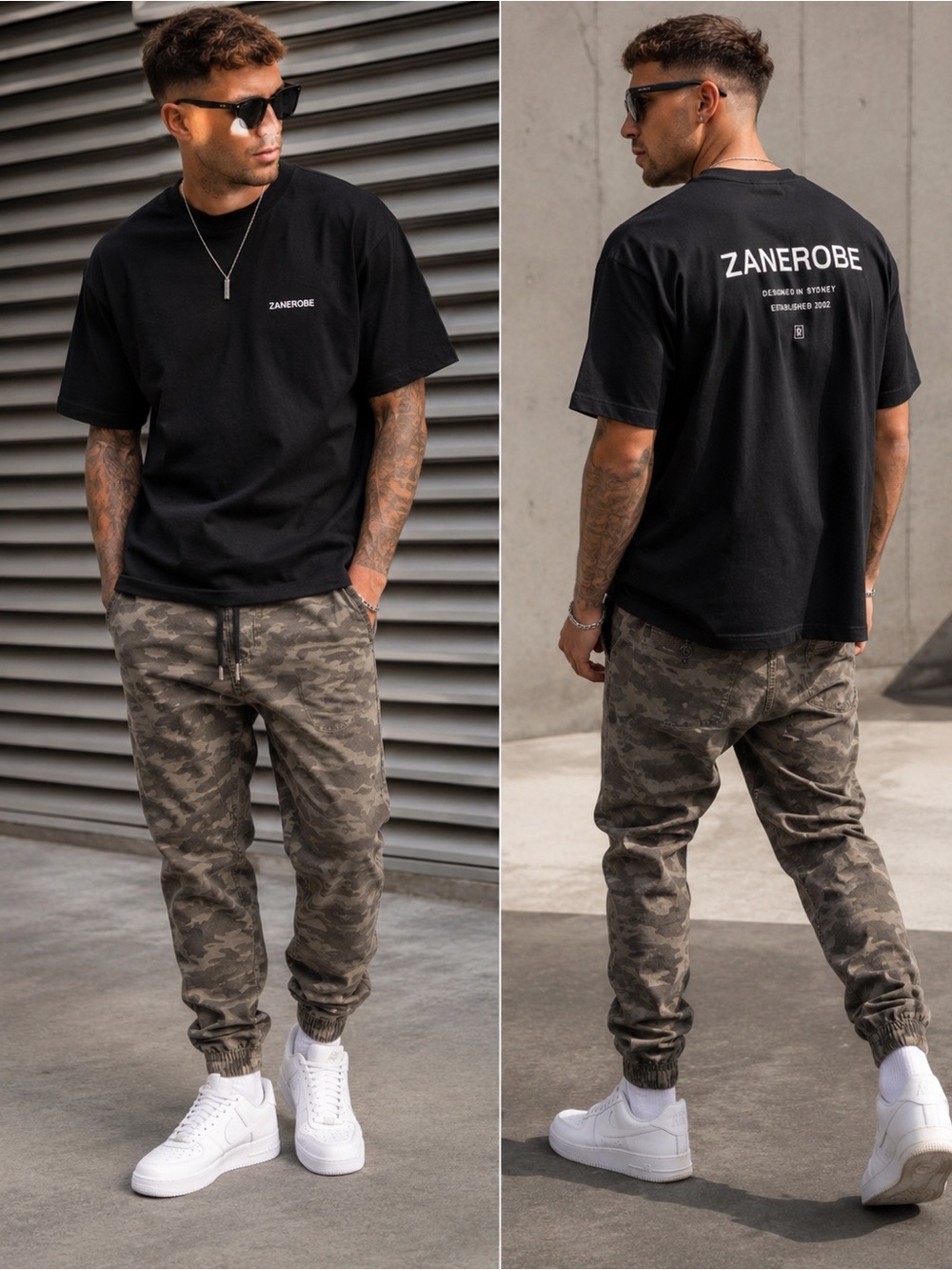 ZANEROBE Sureshot Camo Jogger Pants Men’s 34 Stretch Drawstring Tapered EUC